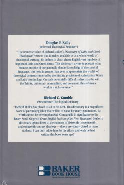 Dictionary of Latin and Greek Theological Terms
