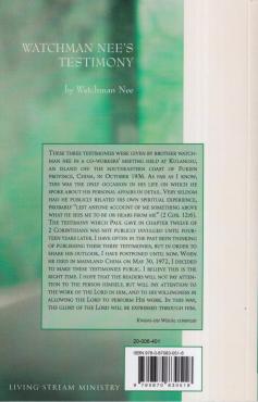 Watchman Nee's Testimony (som ny)