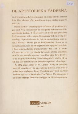 De Apostoliska Fäderna