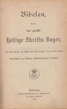 Bibelen eller Den hellige Skrift (1896) ¤