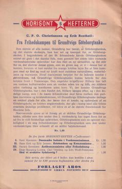 Fra frihedskampen til Grundtvigs Göteborgtanke