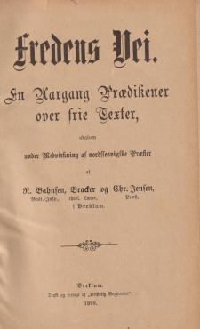 Fredens vei (1898) ¤