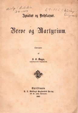 Vidnesbyrd af kirkefædrene I (1880)