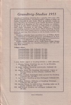 Grundtvig studier 1955