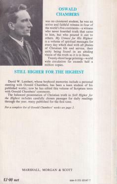 My Utmost For His Highest