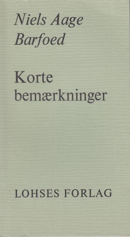 Korte bemærkninger