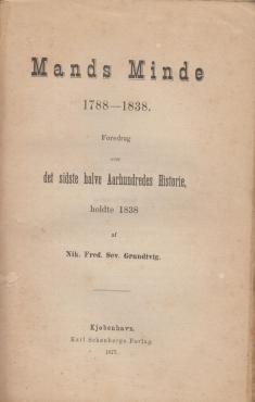 Mands Minde 1788-1838 (1877)