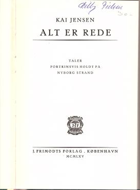 Alt er rede - 12 taler