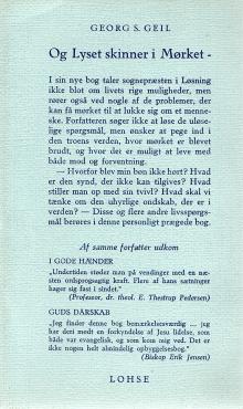 Og lyset skinner i mørket