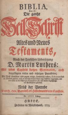 Biblia (1773) Tysk. ¤