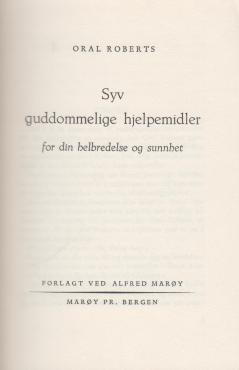 Syv guddommelige hjelpemidler for din helbredelse og sundhet