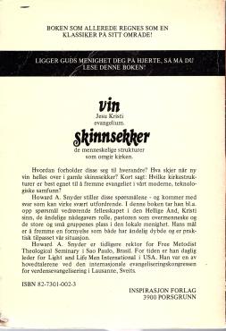 Ny vin - gamle skinnsekker (løse sider)