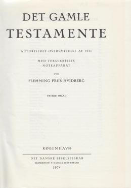 Det gamle Testamente med noter ¤