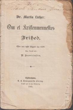 Om et kristenmenneskes frihed, 1895