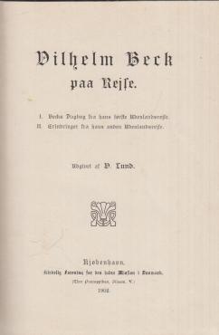 Vilhelm Beck på rejse