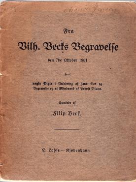 Fra Vilhelm Beck´s begravelse den 7. okt. 1901