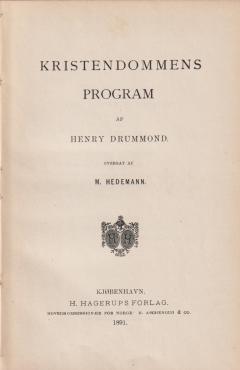 Kristendommens program (1891) ¤