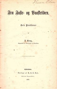 Fra faste og påsketiden (1870)