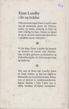 Einar Lundby i liv og ledelse