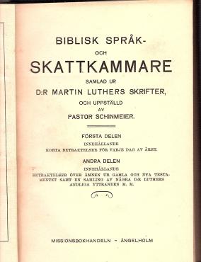 Biblisk Språk- och Skattkammare, 1927