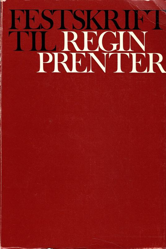 Festskrift til Regin Prenter