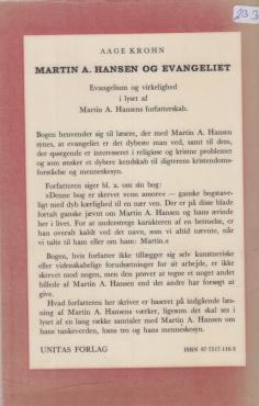 Martin A. Hansen og evangeliet