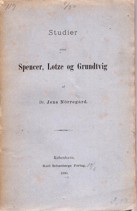 Studier over Spencer, Lotze og Grundtvig