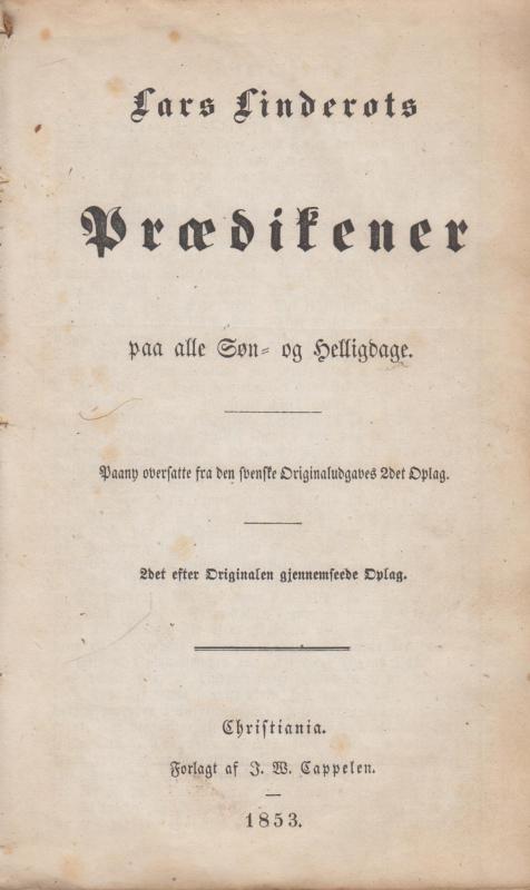 Lars Linderots prædikener (1853)