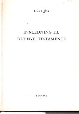 Innledning til Det nye testamente