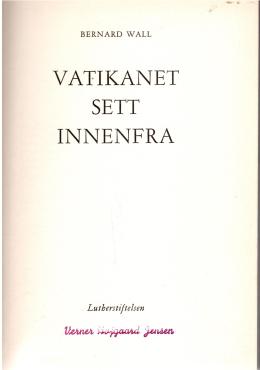 Vatikanet sett innenfra
