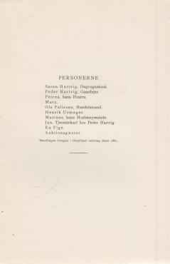 Halvbrødrene, folkelivsbillede i tre akter