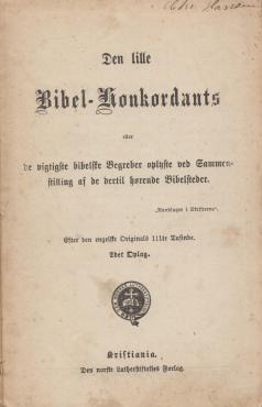 Den lille Bibel-konkordants (1886) ¤