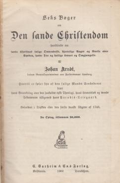 Seks Bøger om den sande Christendom (1906) ¤