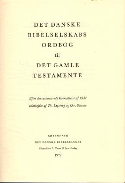 Det Danske Bibelselskabs ordbog til Det Gamle Testamente (1971)