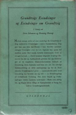 Grundtvigs erindringer og erindringer om Grundtvig