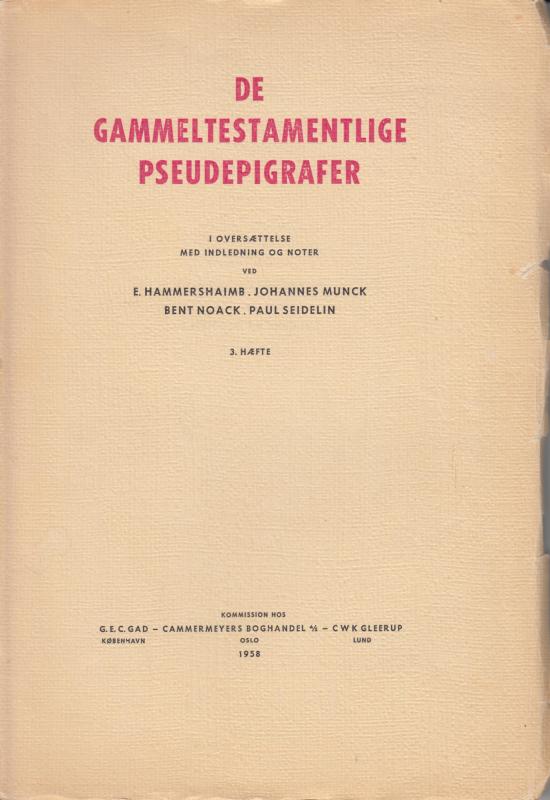 De gammeltestamentlige Pseudepigrafer 3. hæfte. (Jubilæerbogen)