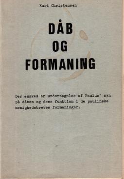 Dåb og formaning