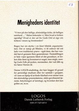 Menighedens identitet