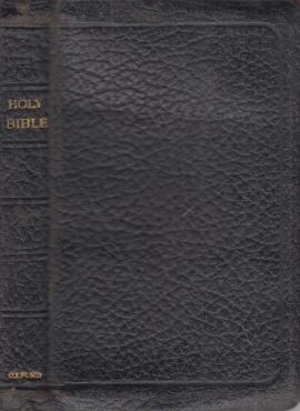 Holy Bible, lille udgave i skind med guldtryk