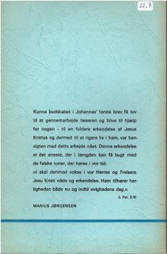Første Johannes`brev (kap.1-3 og 4-5) 2 bind
