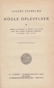 Nogle oplevelser