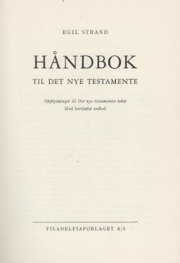 Håndbok til det nye testamente ¤