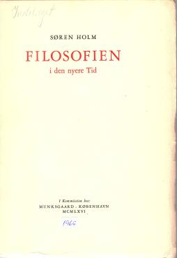 Filosofien i den nyere Tid