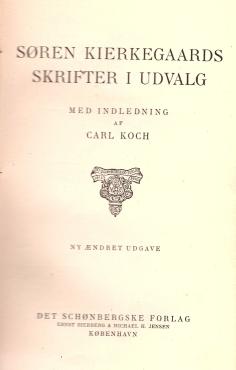 Søren Kierkegaards skrifter i udvalg