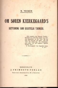 Om Søren Kierkegaards betydning som kristelig tænker