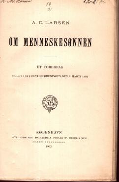 Om menneskesønnen