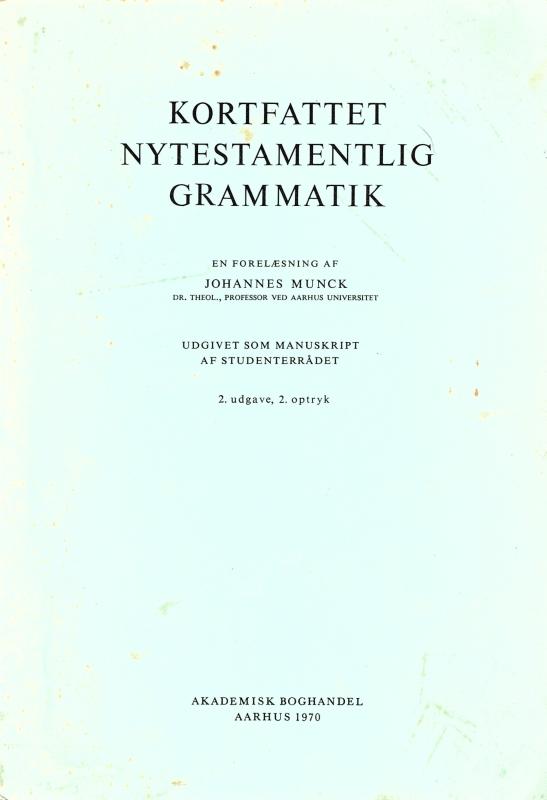 Kortfattet nytestamentlig grammatik