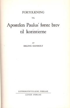 Bibelverket - første Korinterbrevet