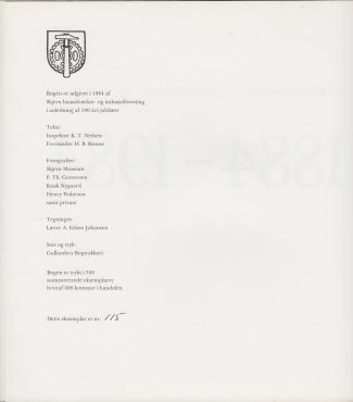 Af Skjern Haandværker- og Industriforenings 100 aarige historie 1884 - 1984.