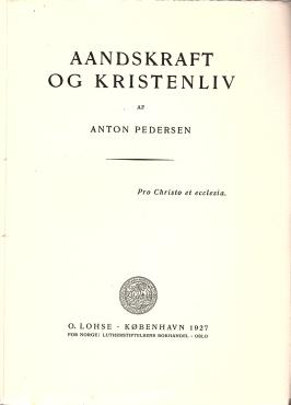 Aandskraft og kristenliv